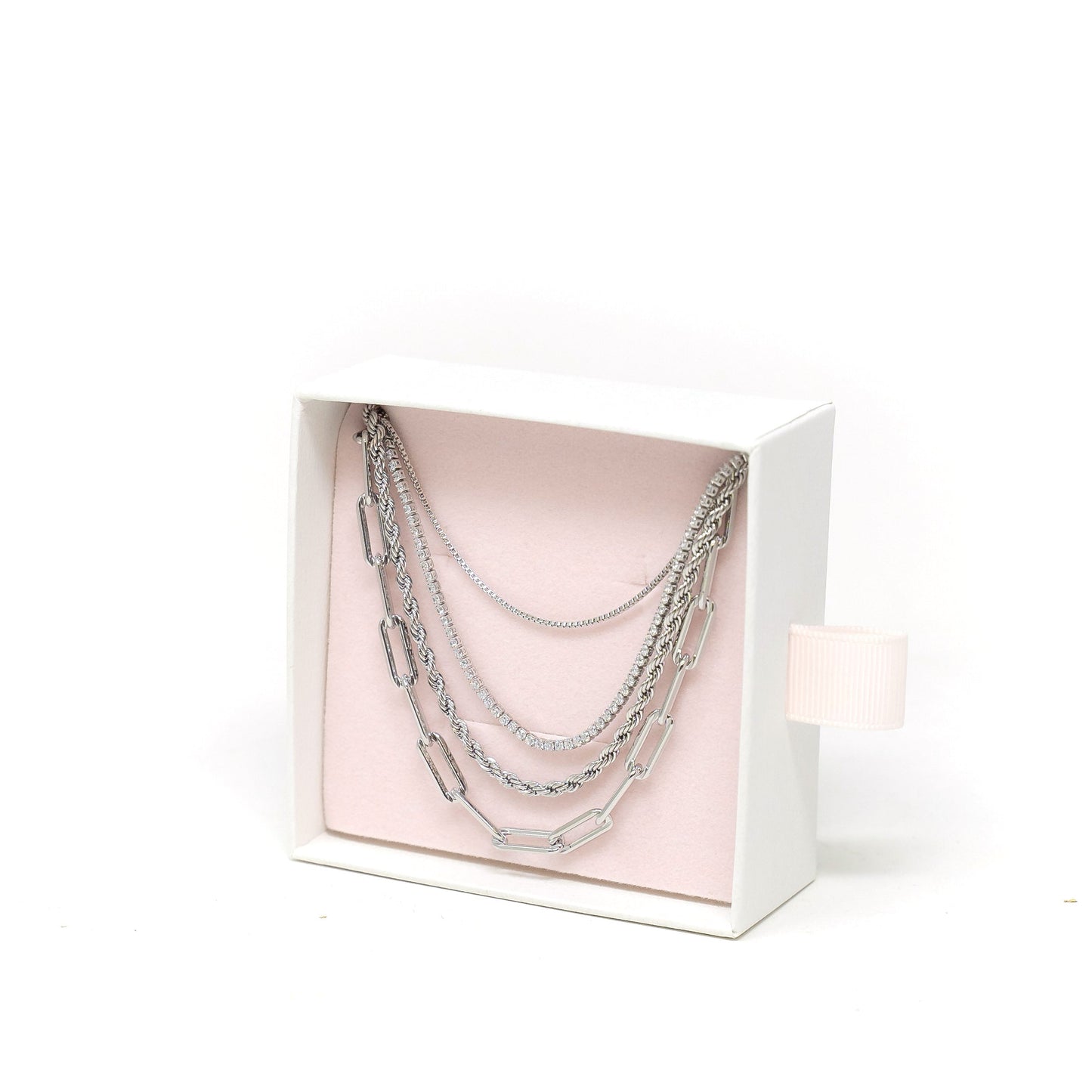 The Essentials Layering Set Necklaces The Sis Kiss Silver