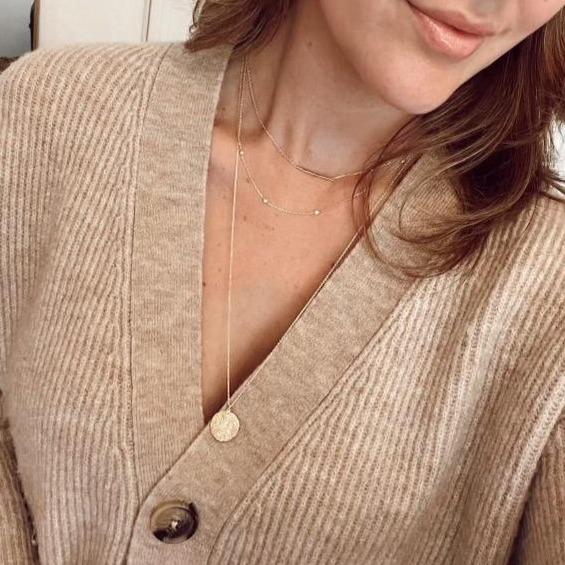 Loverly Hammered Bar Necklace JEWELRY The Sis Kiss