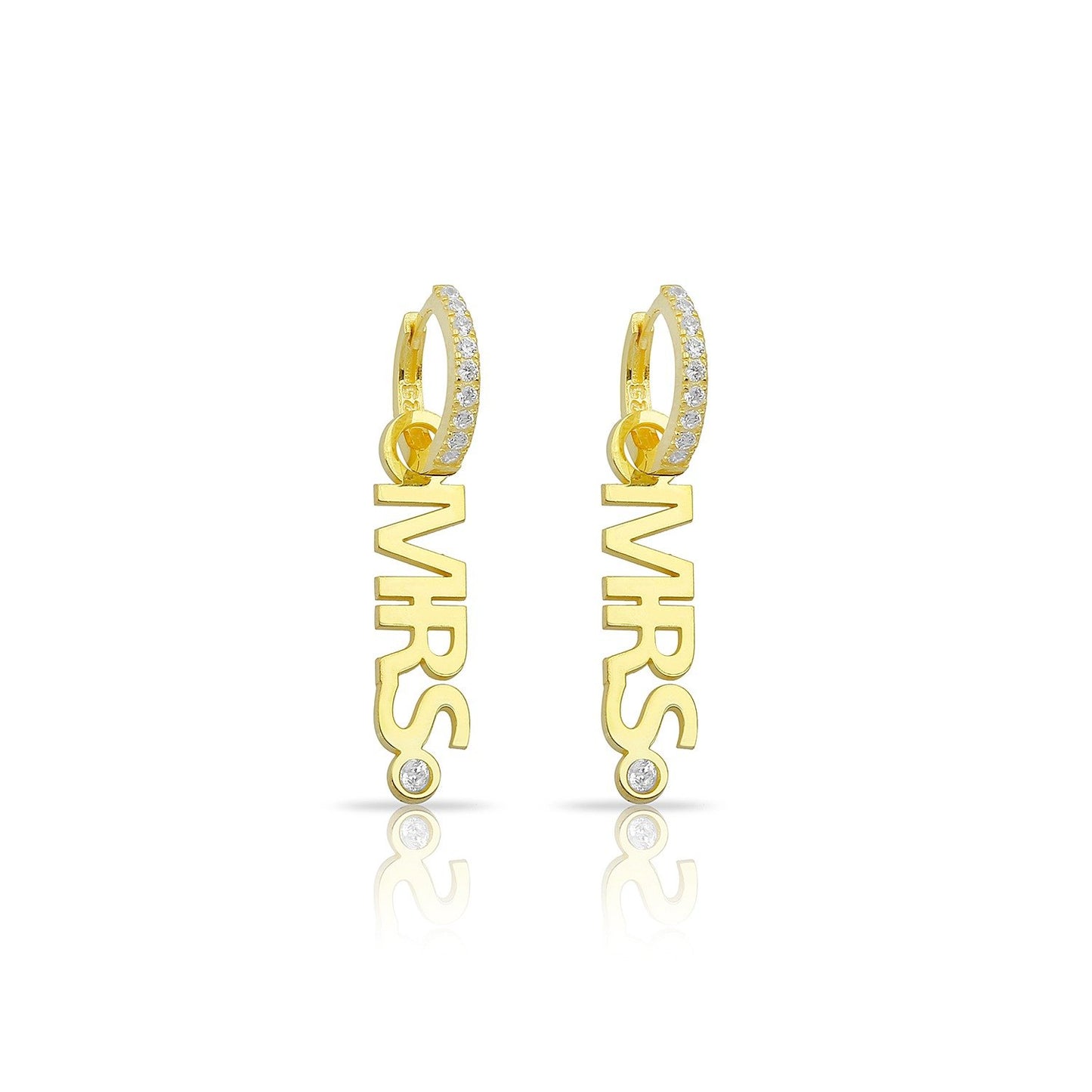 Mrs. Huggies with Crystals JEWELRY The Sis Kiss Gold