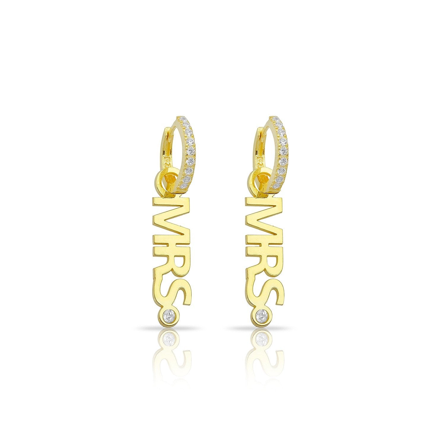 Mrs. Huggies with Crystals JEWELRY The Sis Kiss Gold