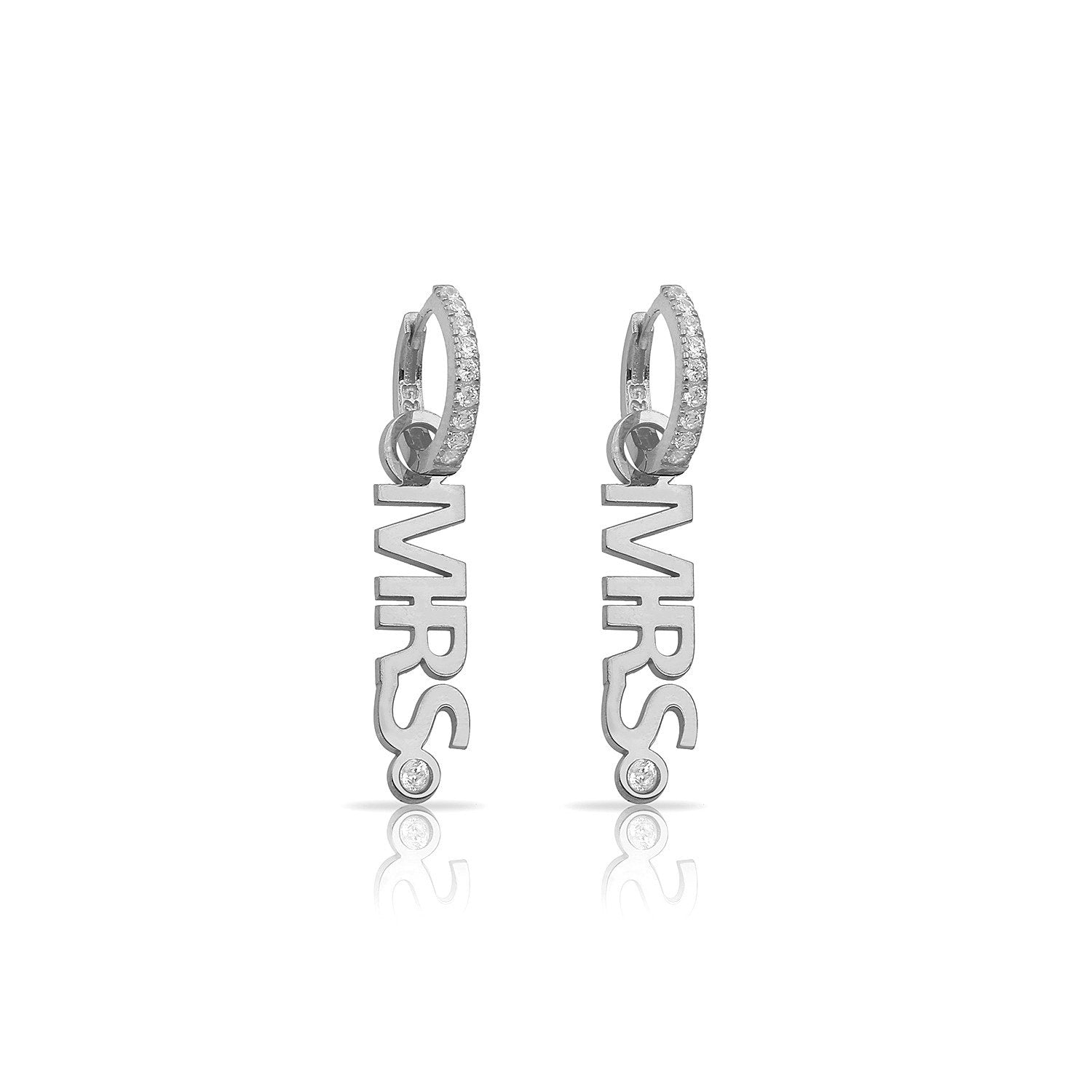 Mrs. Huggies with Crystals JEWELRY The Sis Kiss Silver