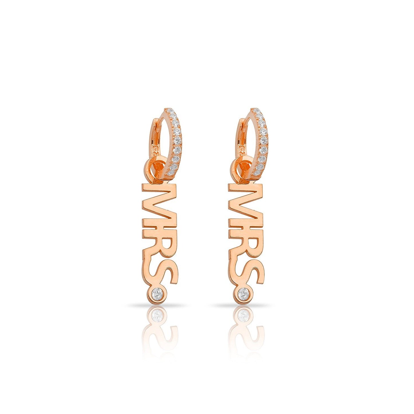 Mrs. Huggies with Crystals JEWELRY The Sis Kiss Rose Gold
