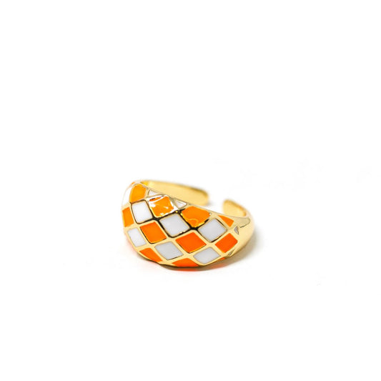 Enameled Argyle Ring Rings Jason