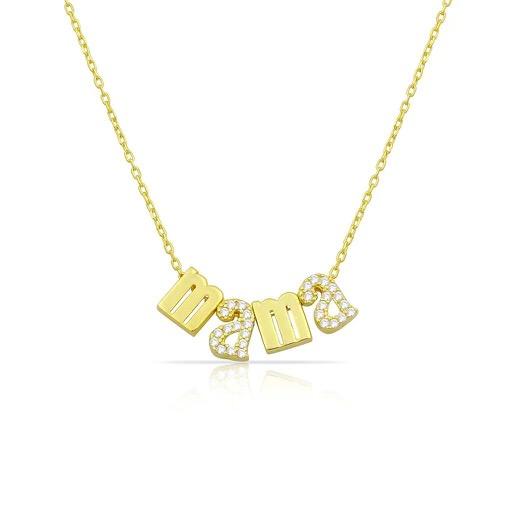 Mama Gold Charm Necklace Necklaces Saida