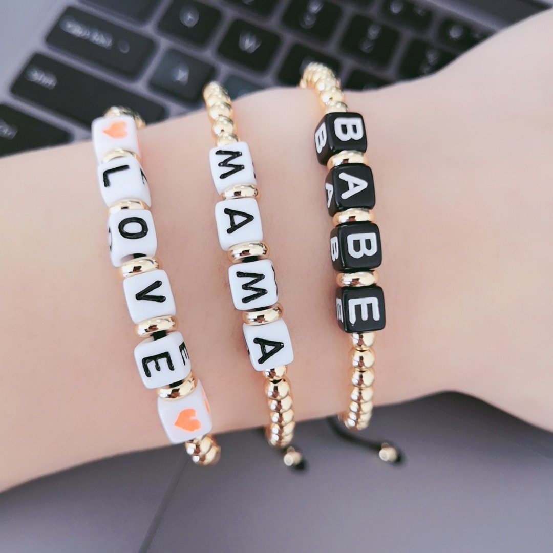 Beaded Adjustable Bracelets JEWELRY The Sis Kiss