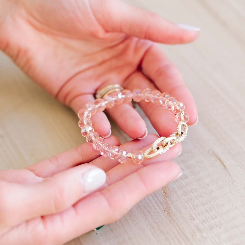 The Hope Pink Link Bracelet by Loverly Grey JEWELRY Joyce
