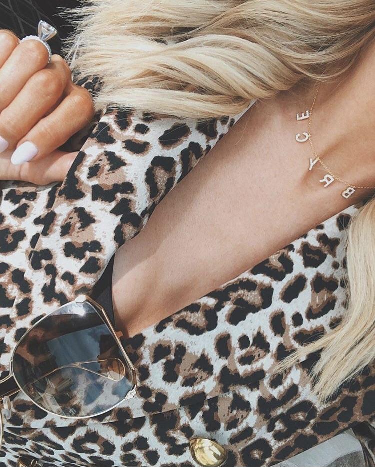 NON CUSTOMIZABLE It's All in a Name™ Necklace Rose Gold NO Crystals Ready to Ship JEWELRY The Sis Kiss