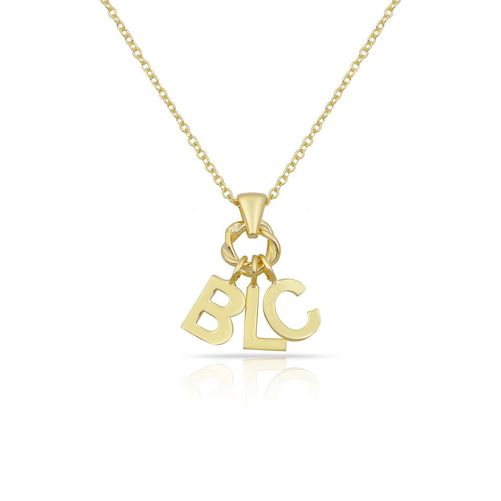 Custom Initial Charm Necklace JEWELRY The Sis Kiss