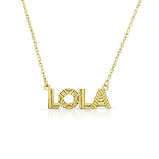 Custom Gatsby Nameplate Necklace JEWELRY The Sis Kiss