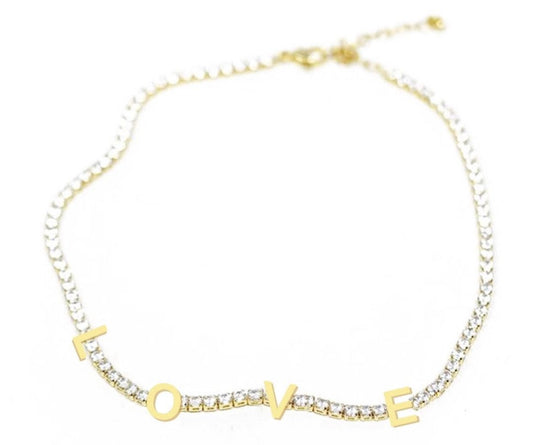 Love Tennis Necklace PREORDER JEWELRY The Sis Kiss