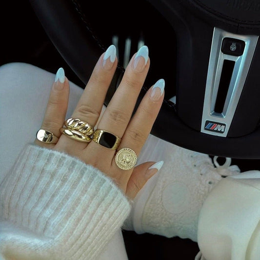 Dome and Twist Gold Rings JEWELRY The Sis Kiss