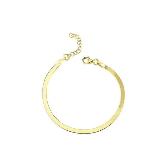 Flat Gold Bracelet JEWELRY The Sis Kiss