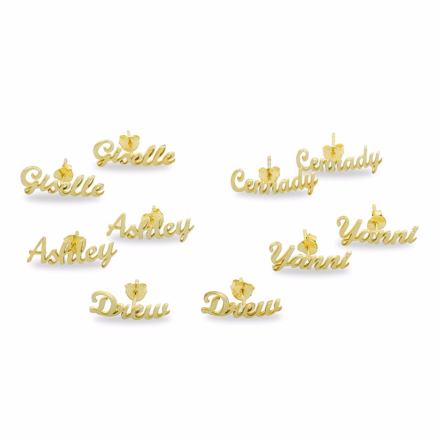 Custom Name Earring Crawlers JEWELRY The Sis Kiss