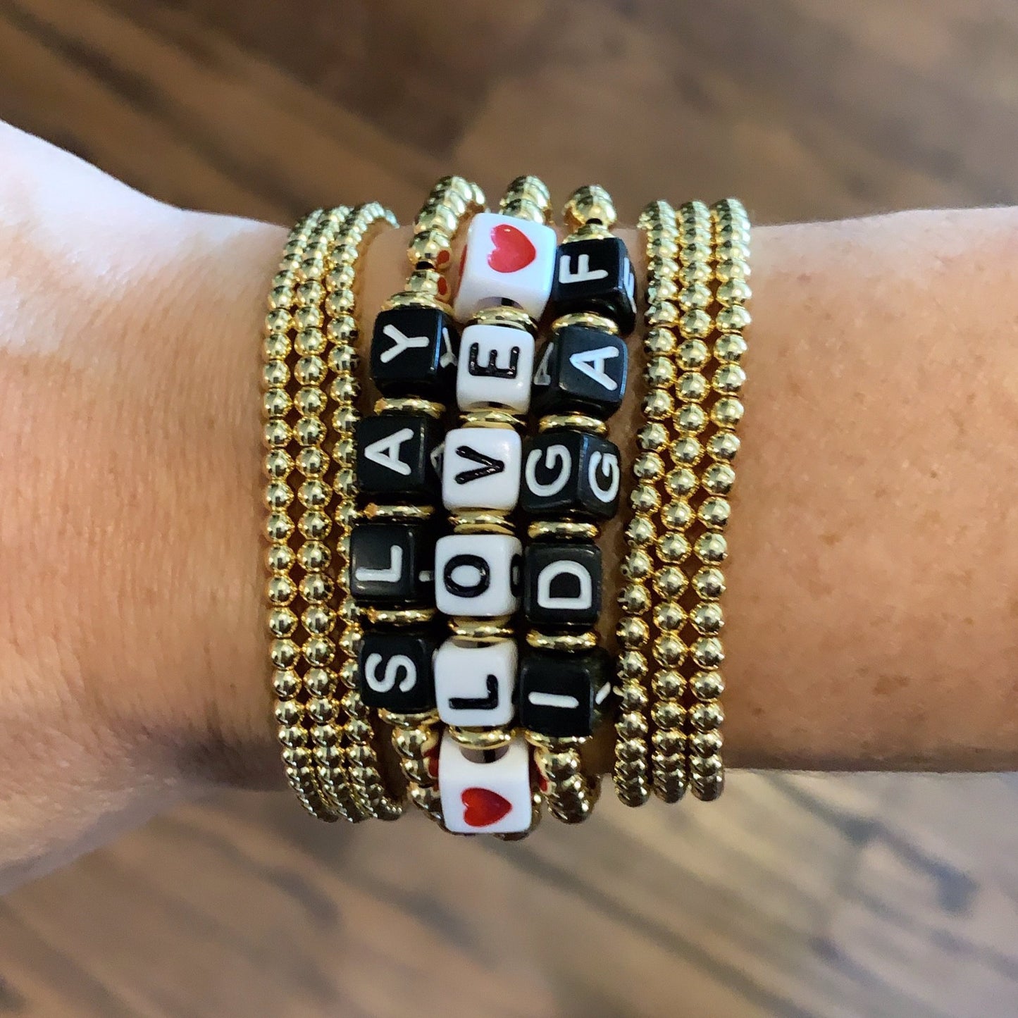 Beaded Adjustable Bracelets JEWELRY The Sis Kiss