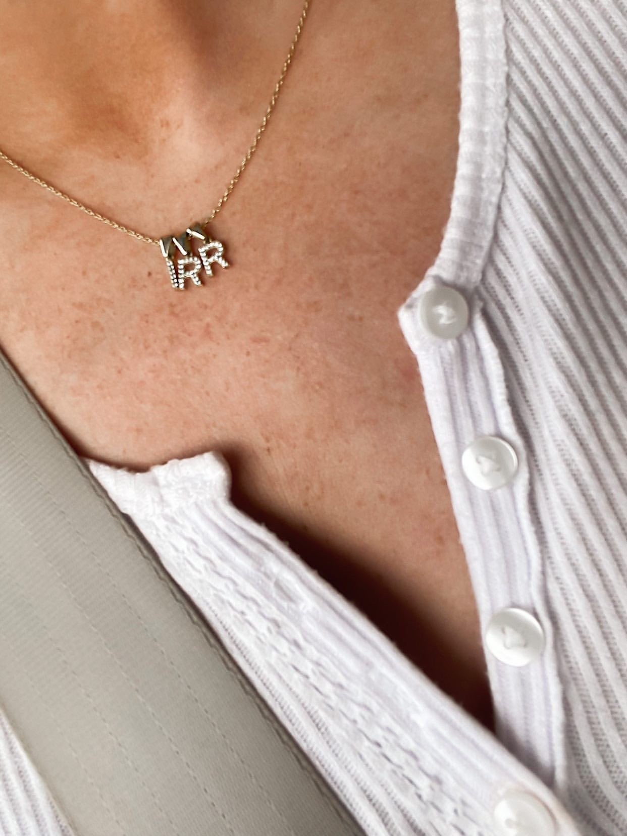 Custom Layered Initial Necklace JEWELRY The Sis Kiss