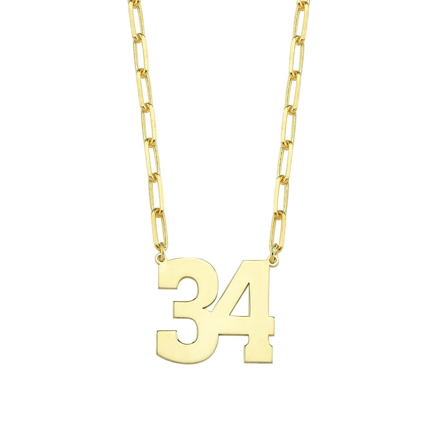 Custom Number Necklace - Main Image