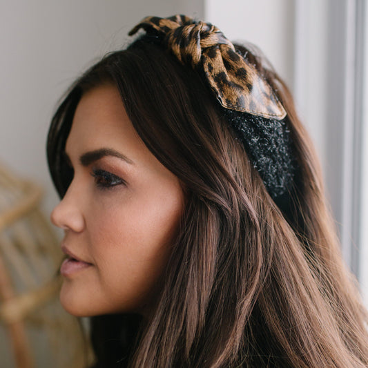 Leopard Faux Fur Headband ACCESSORY The Sis Kiss