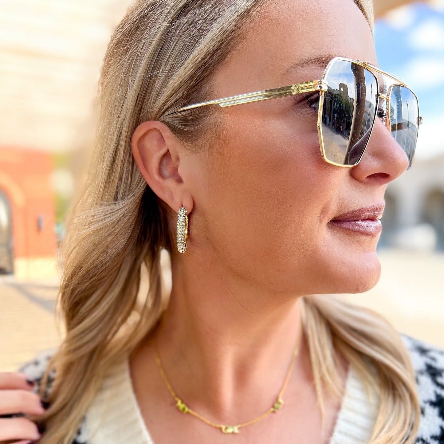 Darling Diva Crystal Hoops JEWELRY The Sis Kiss