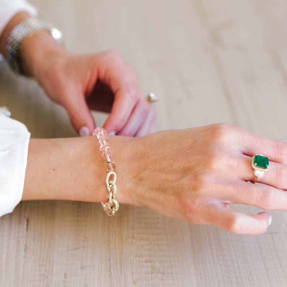 The Hope Pink Link Bracelet by Loverly Grey JEWELRY Joyce