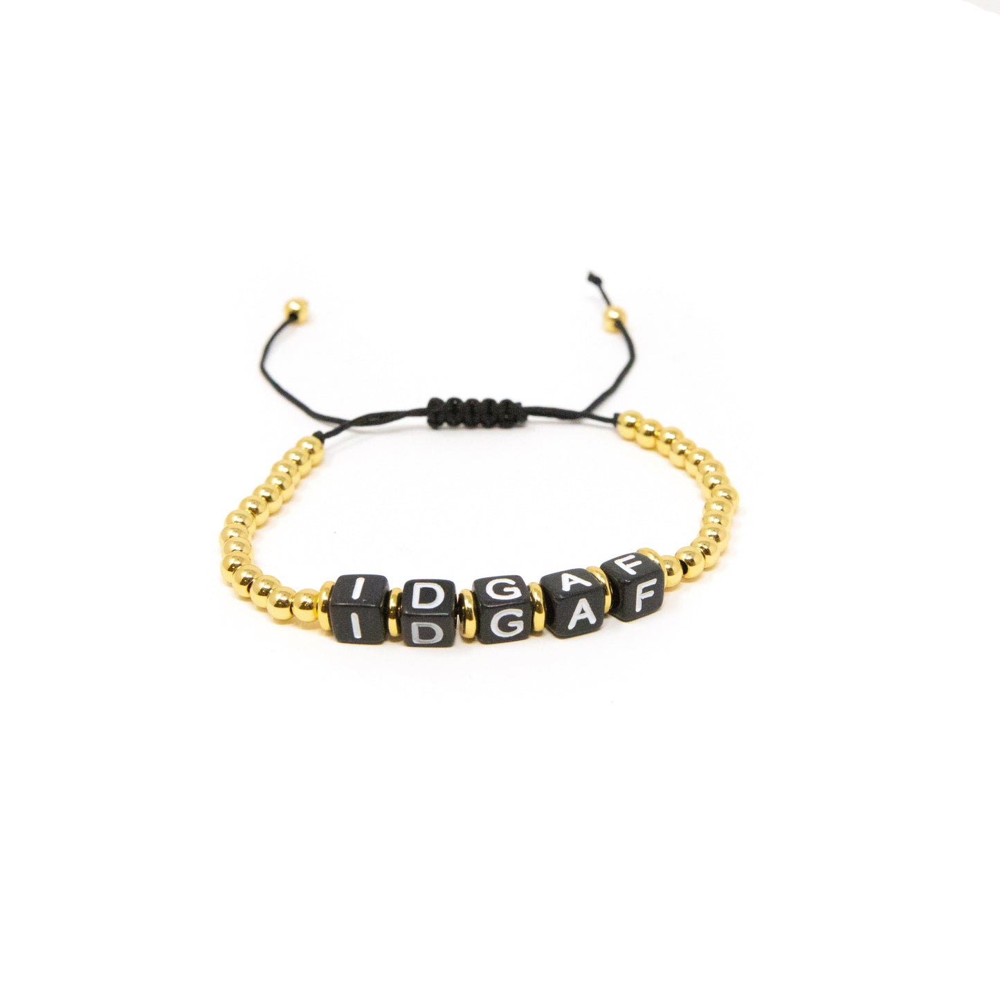 Beaded Adjustable Bracelets JEWELRY The Sis Kiss IDGAF