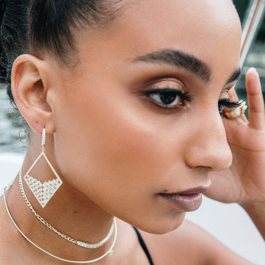 Glam Girl Diamond Drop Earrings JEWELRY The Sis Kiss