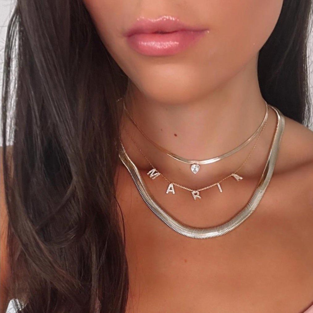 Liquid Gold Herringbone Necklace JEWELRY The Sis Kiss