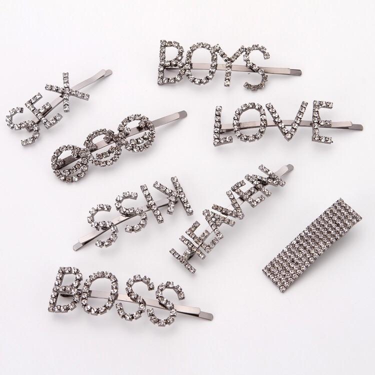 Sassy Rhinestone Barrettes ACCESSORY The Sis Kiss