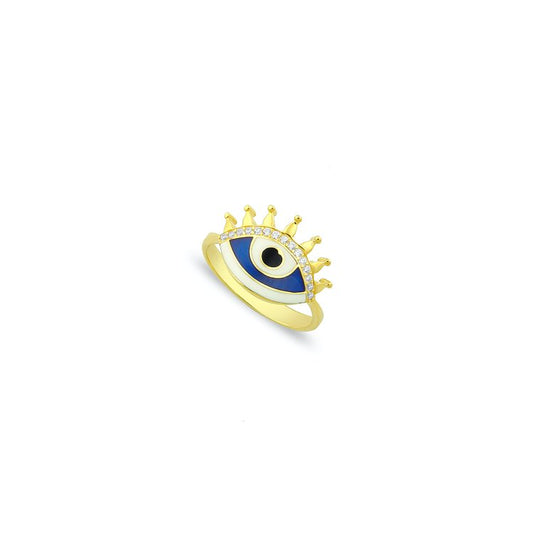 Evil Eye and Crown Ring JEWELRY The Sis Kiss 6