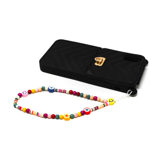 Rainbow Smile Beaded Phone Chain ACCESSORY The Sis Kiss
