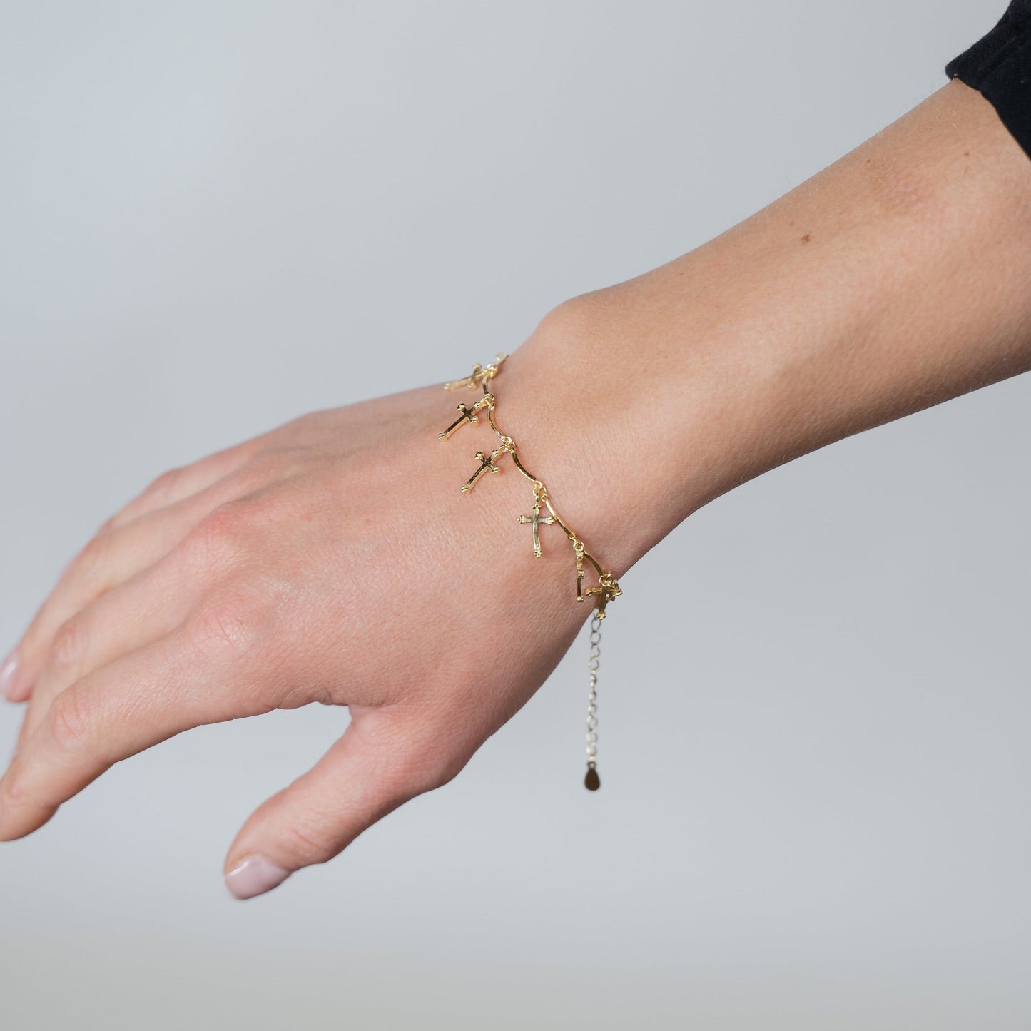 Multi Cross Charm Bracelet JEWELRY The Sis Kiss