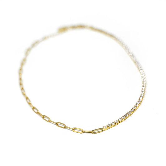 Split Tennis and Chain Link Choker or Bracelet JEWELRY The Sis Kiss