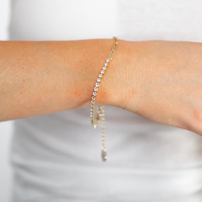 Split Tennis and Chain Link Choker or Bracelet JEWELRY The Sis Kiss