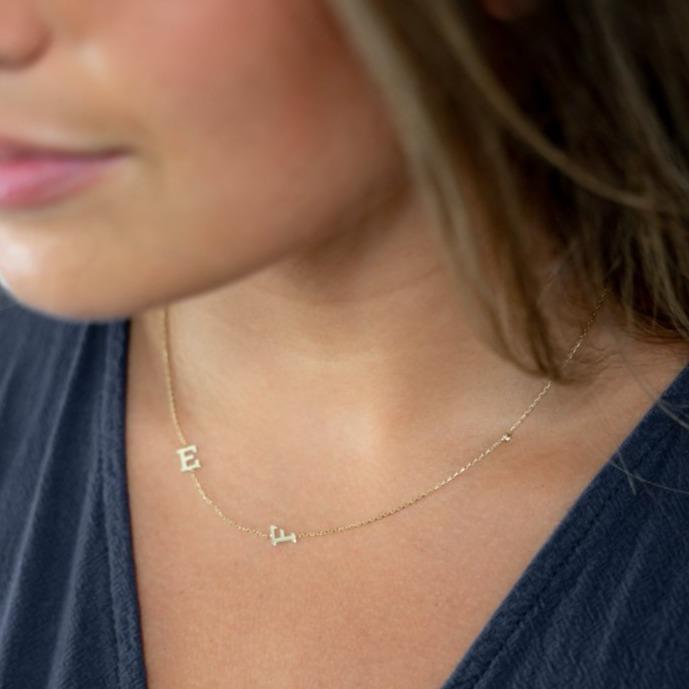 Custom Love Letters Necklace Necklaces The Sis Kiss