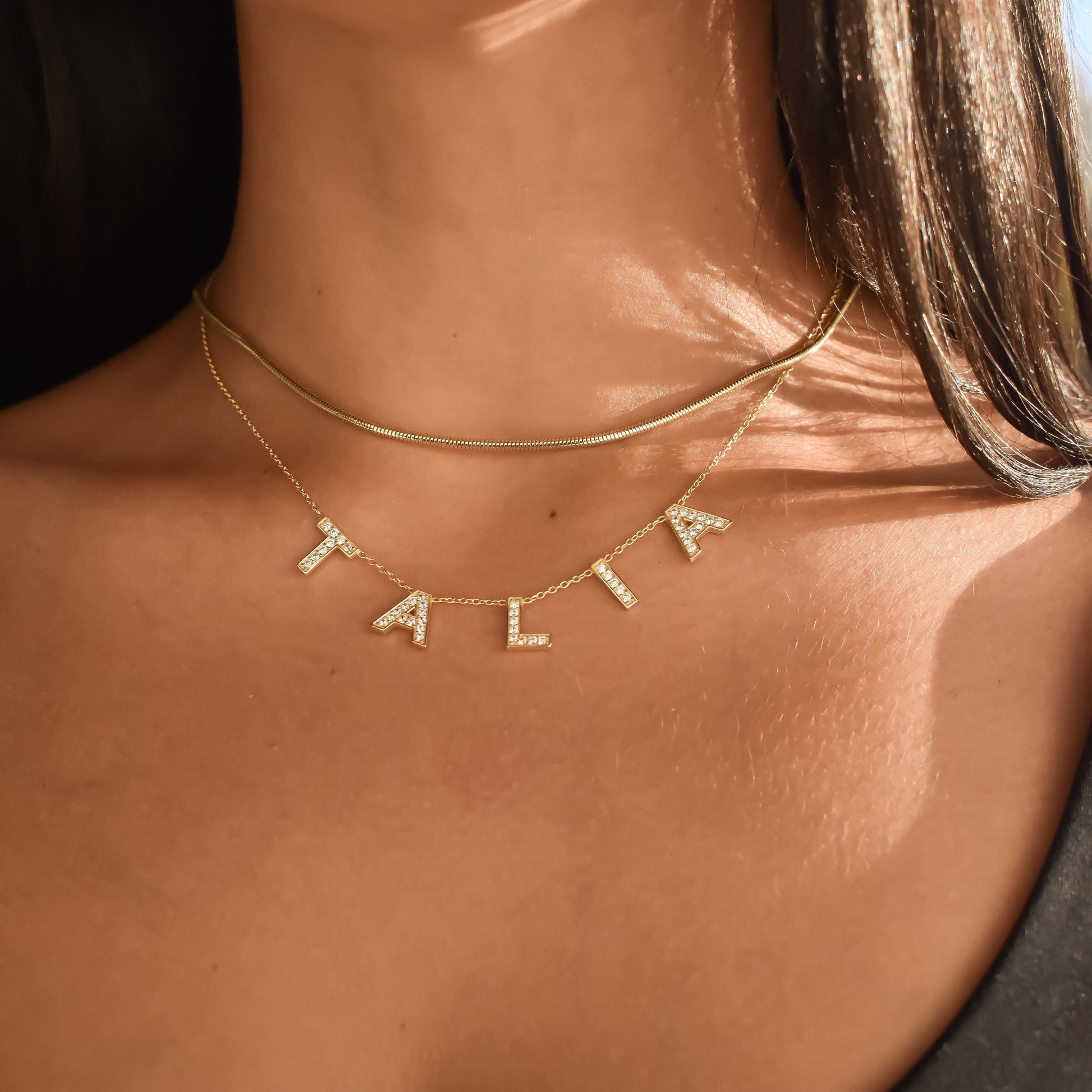 It’s All in a Name® *Bold* Personalized Necklace JEWELRY The Sis Kiss 