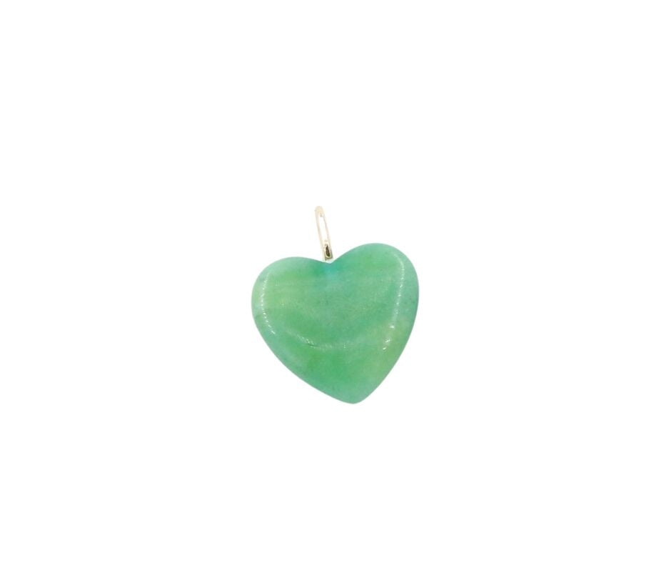 Palm Beach Stone Heart Jade Green Charms & Pendants Joyce 