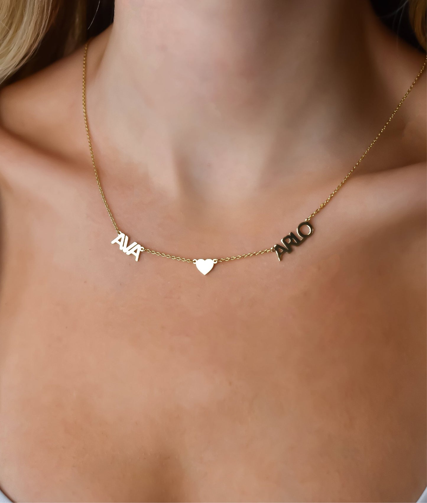 Custom My Mantra Heart Connection Name Necklace necklace Bob 