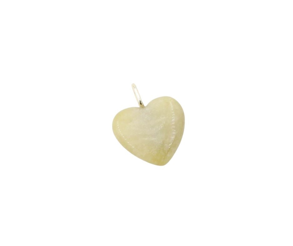 Palm Beach Stone Heart Charm Lemon Cream Charms & Pendants Joyce 