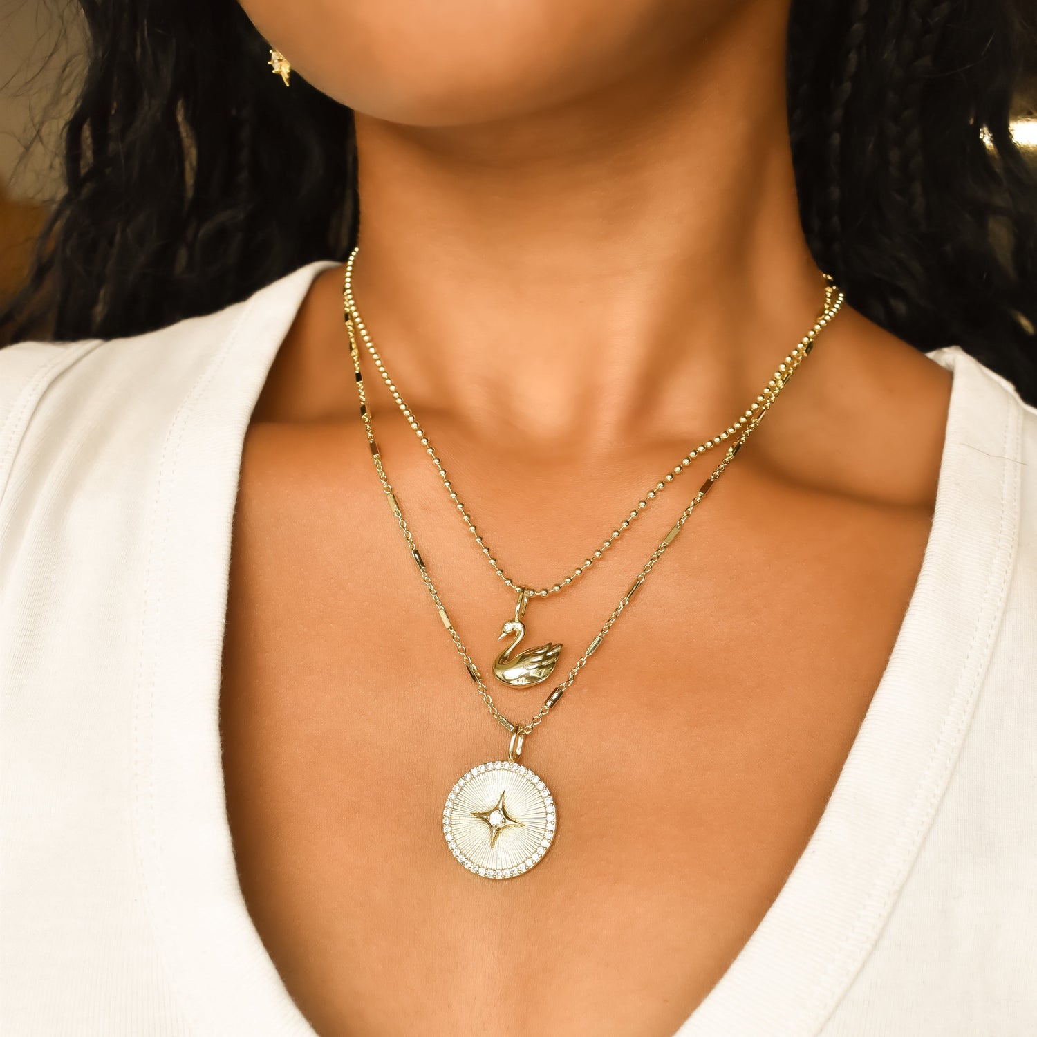 Sis Kiss Swan Charm Charms & Pendants Joyce 