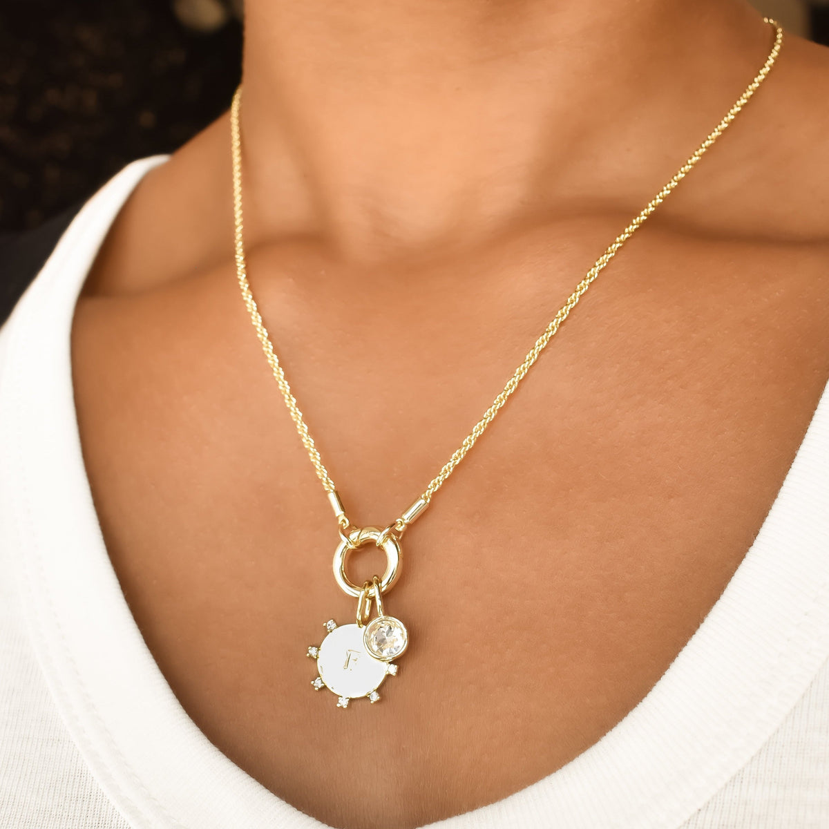 Skinny Rope Chain Charm Necklace Necklaces Joyce 
