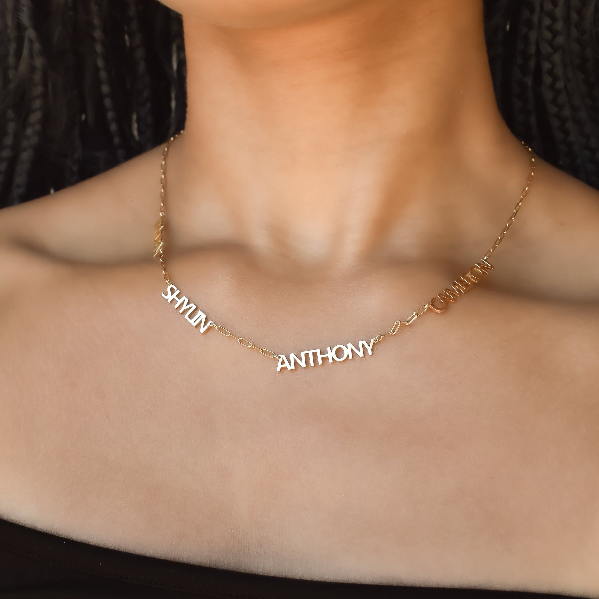 Custom Mini Paperclip My Mantra / Name Necklace necklace Saida 