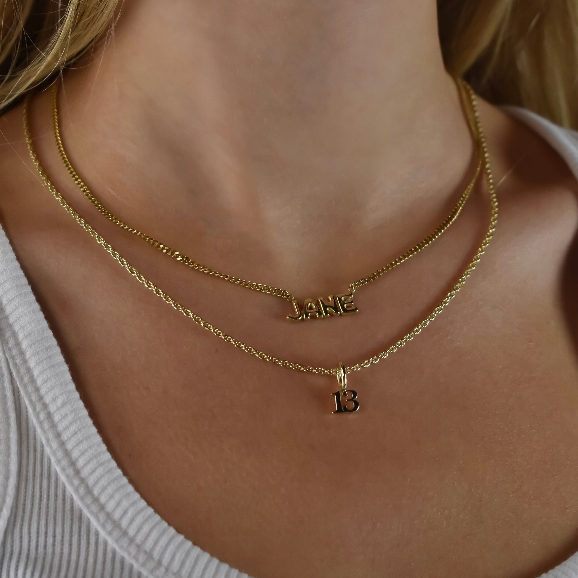 Custom Bubble Letters Nameplate Necklace necklace Saida 
