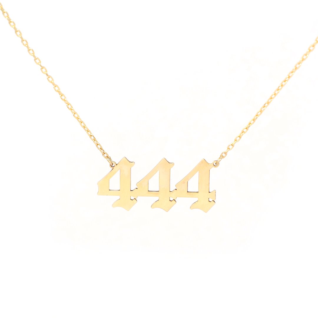 Angel Numbers Necklace Necklaces Saida 444 Gold 