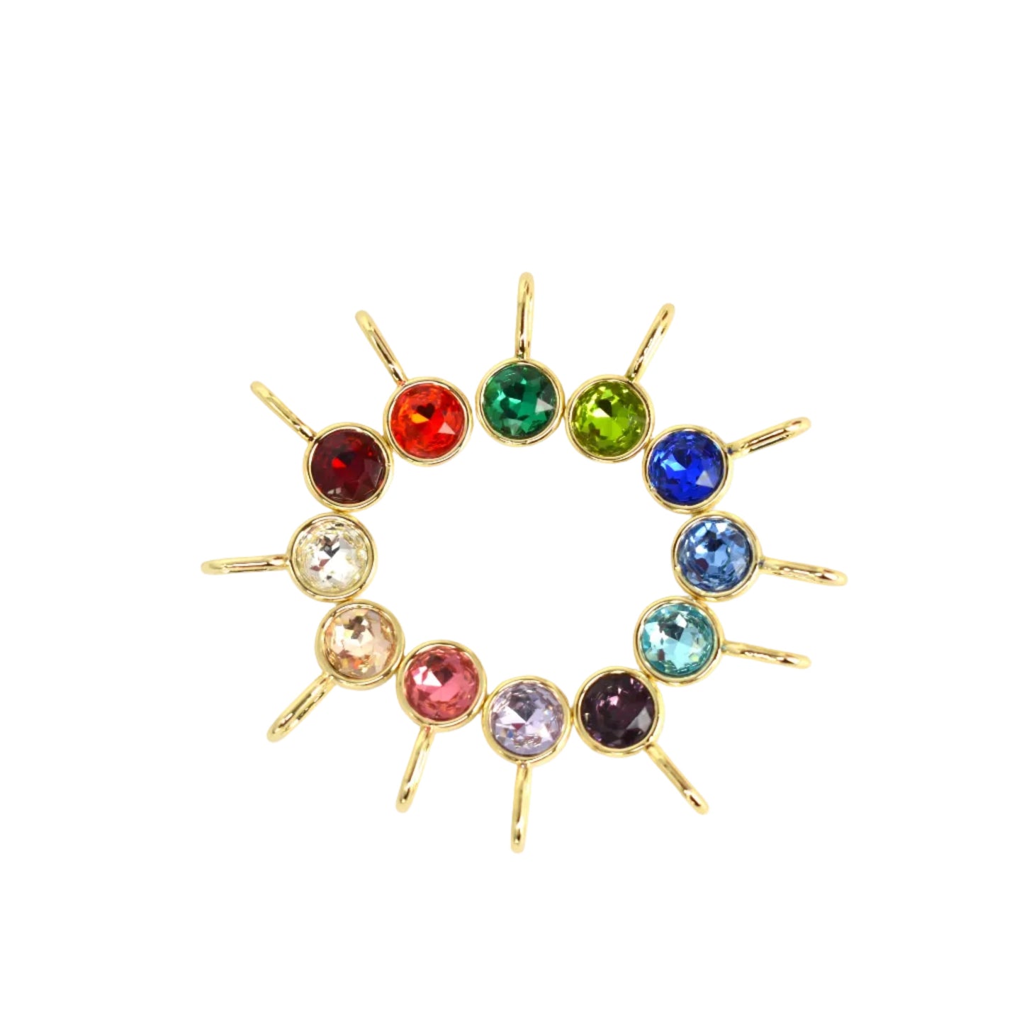 Bezel Birthstone Charms Charms & Pendants Joyce 