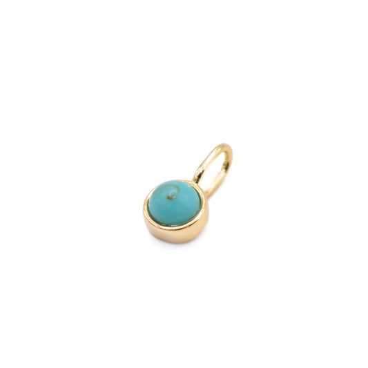 Bezel Stone Charm Turquoise Charms & Pendants Joyce 