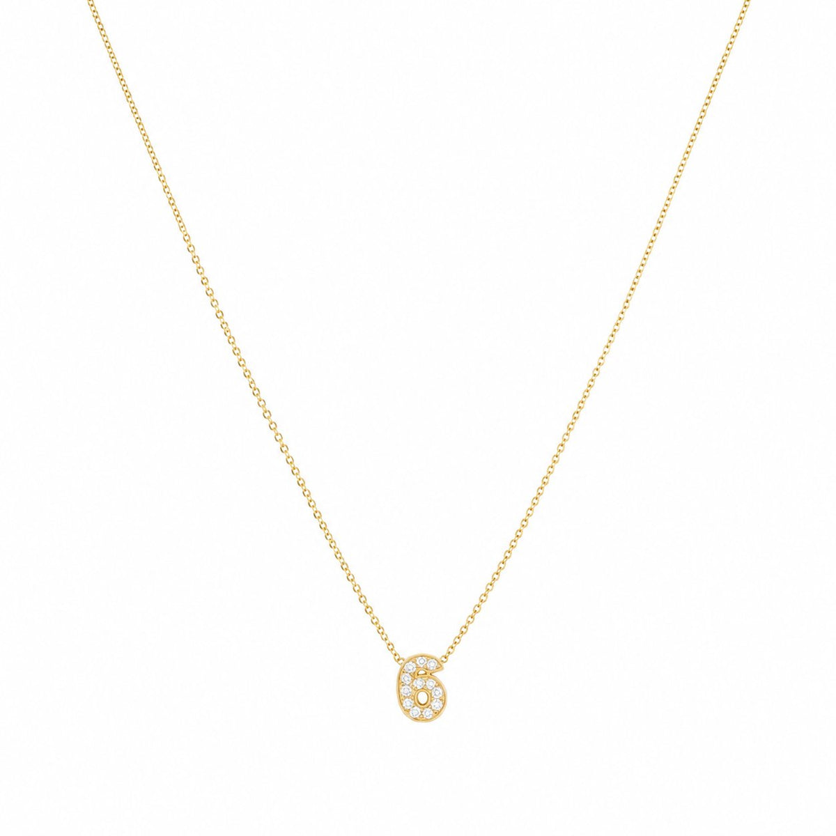Custom Bold Number Necklace Necklaces Bob 