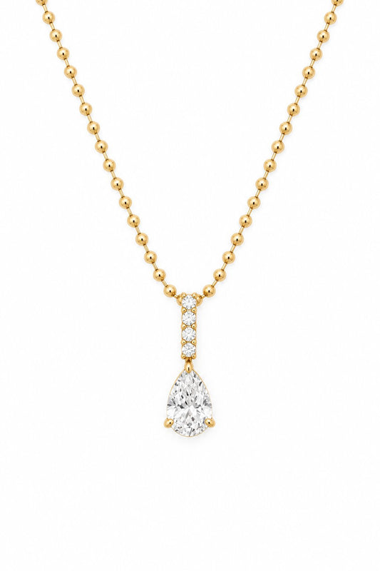 Pear Drop Crystal Necklace necklace Crystal 