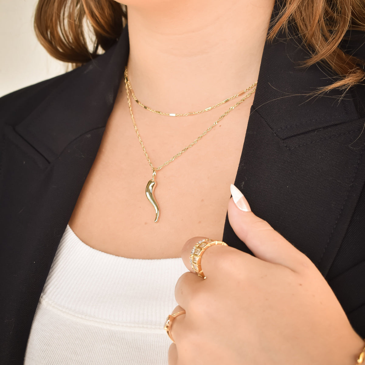 Italian Horn Charm Necklace Necklaces Joyce 