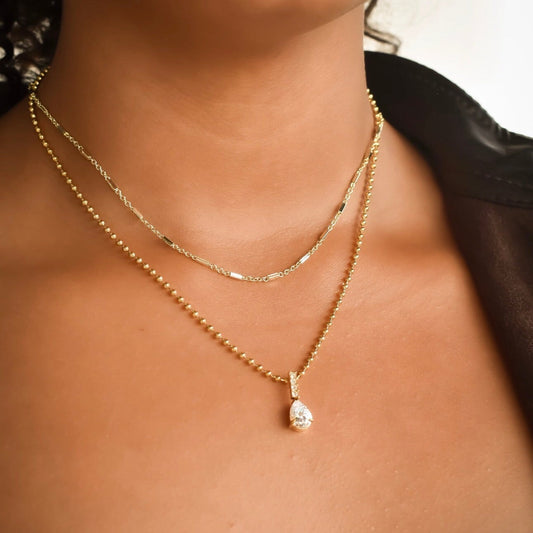 Pear Drop Crystal Necklace necklace Crystal 