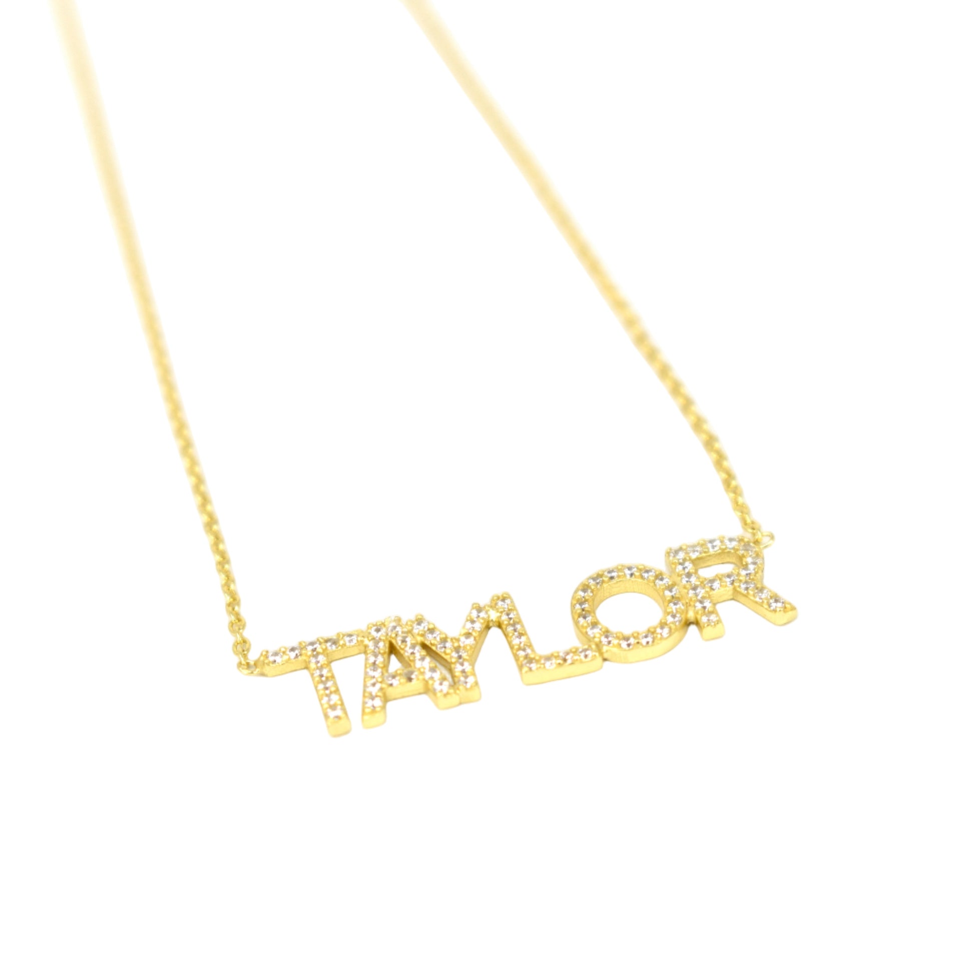 Custom Crystal Nameplate Necklace necklace Bob 