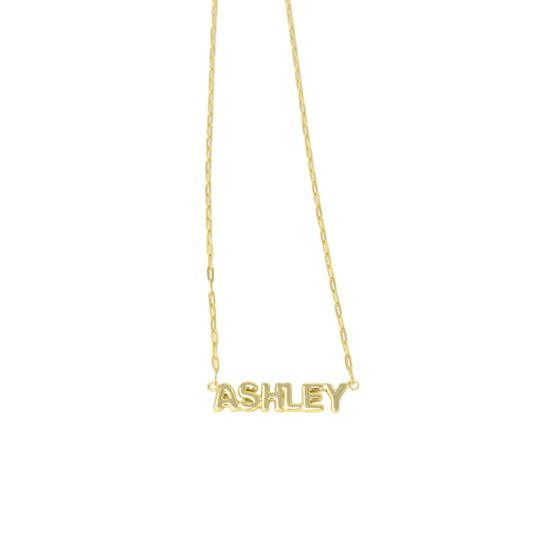 Custom Paperclip Bubble Letter Nameplate Necklace necklace Bob 